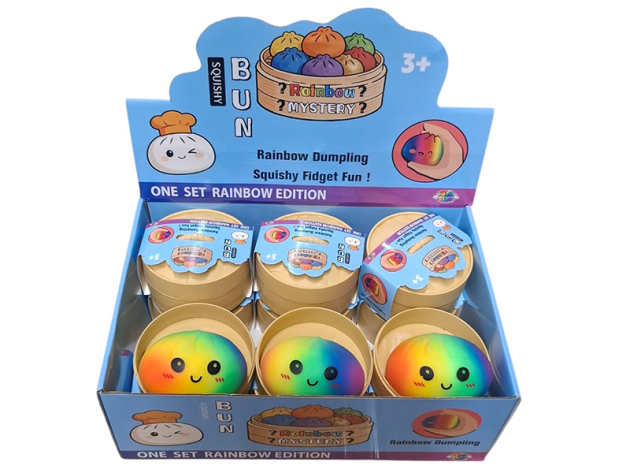 Squishy Dumpling XXL "Rainbow", 8,5cm.; 12er Display
