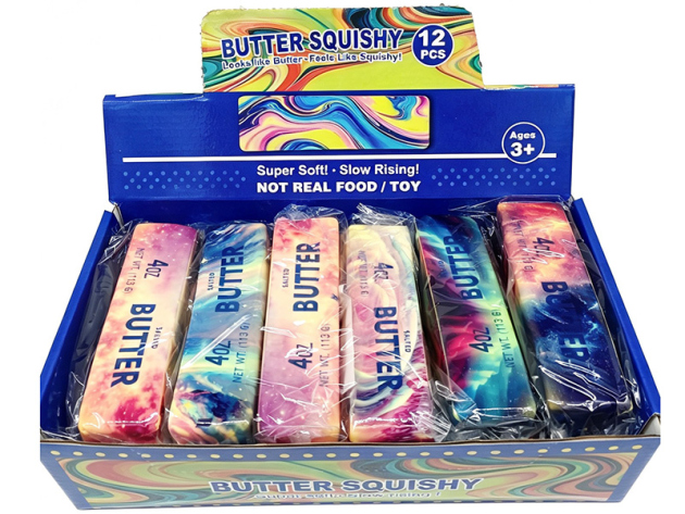 Squishy Butter "Galaxie" – weicher Slow Rising Squishy, 13cm, 12er Display