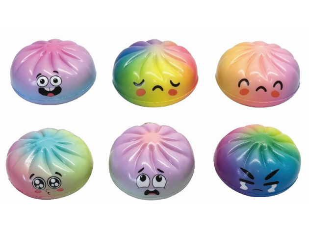 Squishy Dumpling Regenbogen, 8,5cm, 24er Display