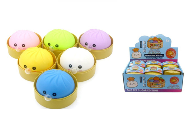Squishy "Bubble Blower ; 8,5 cm: 6-fach sort.; 12er Display