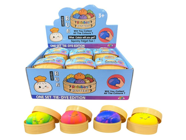 Squishy Dumpling "Tie Dye", 8,5cm; 4-fach. sortiert.; 12er Display