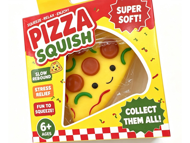 Squishy "Pizza"; 9cm, 16er Display