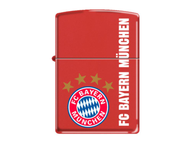 Zippo Lighter - FC Bayern Red Matt with print