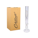 Glasbong "Chillout Tribal", transp.; straight; Ø 4 cm; H: 35 cm; Schliff 14,5 mm