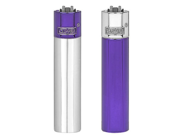 Clipper Metal Large PURPLE GLITTER mit Metallbox, 12er Display