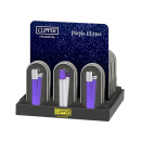 Clipper Metal Large PURPLE GLITTER mit Metallbox, 12er Display