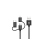 Forever 3-in-1 Ladekabel, USB-A auf Lightning + USB-C + Micro-USB, 1 m, 1,5A, schwarz