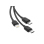 XO Ladekabel NB103, 3in1 USB - Lightning + USB-C + microUSB 1,0 m 2,1A, schwarz