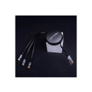 Forever 3-in-1 Ladekabel, USB - Lightning + 2x USB-C 1,2 m 100W, schwarz