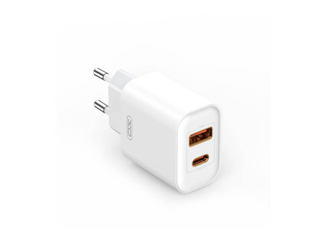 XO Netzstecker charger CE12 PD QC 3.0 20W 1x USB 1x USB-C, weiß