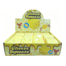 Squishy Cheese; 6,5x6,5cm12er Display