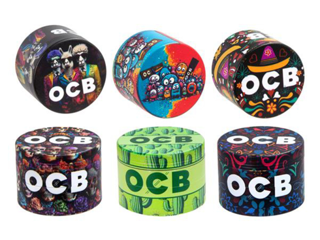 Grinder "OCB Limited Edition"; 4-tlg., Ø 50mm; 6-fach sortiert, einzeln