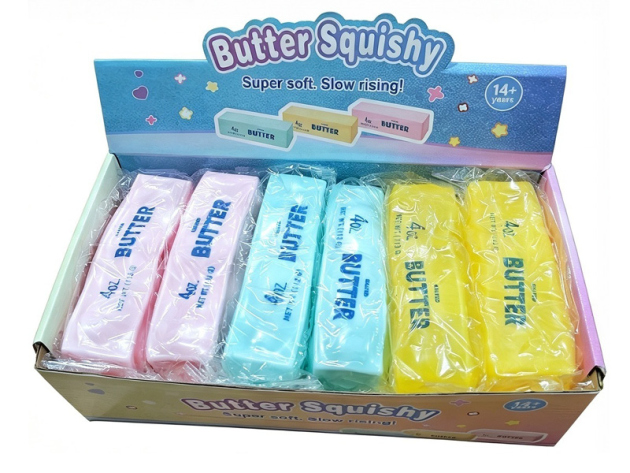 Squishy Vaseline Butter "Pastel"; 13,5cm, 12er Display