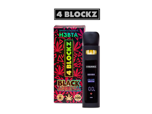 4 Blockz H3BTA digital CRD - Black Amnesia - E-Shisha - 1 ml - H3 95 %