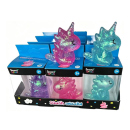 Squishy "Unicorn Glitter" 8cm, 3-fach sort.; 12er Display