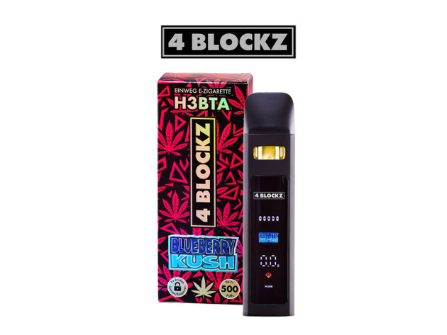 4 Blockz H3BTA digital CRD - Blueberry Kush - E-Shisha - 1 ml - H3 95 %