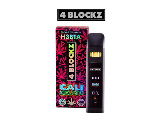 4 Blockz H3BTA digital CRD - Cali Gelato- E-Shisha - 1 ml - H3 95 %