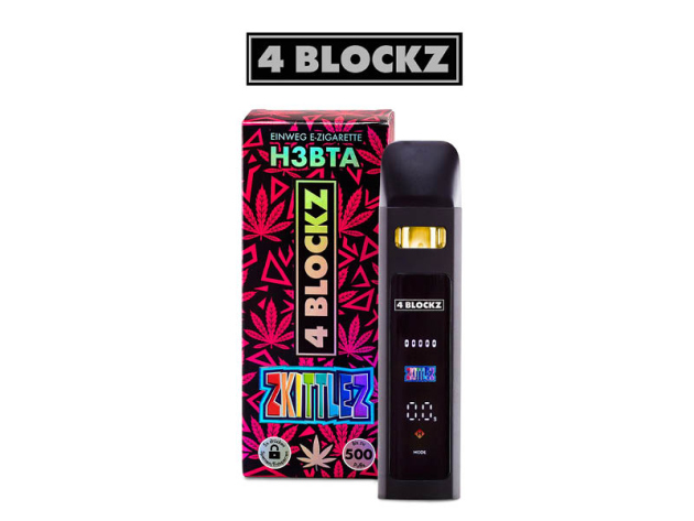4 Blockz H3BTA digital CRD - Zkittlez - E-Shisha - 1 ml - H3 95 %