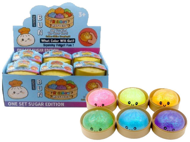 Squishy Sugar Dumpling "Glitter"; 8,5cm; 12er Display