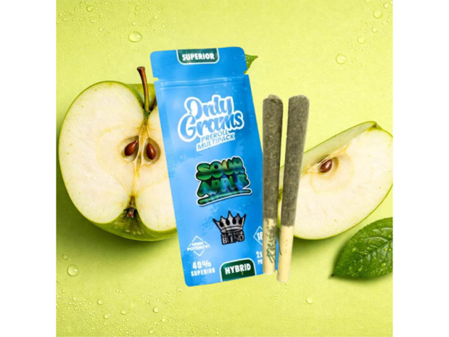 Only Grams Superior Pre-Rolls - Sour Apple - 3g - 2er Pack