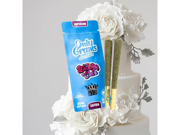 Only Grams Superior Pre-Rolls - Wedding Cake - 3g - 2er Pack