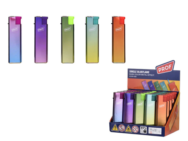 Sturmfeuerzeuge "DUSK COLOR METAL EFFECT", Jetflame 5-fach sortiert, 20er Display