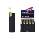Elektrofeuerzeuge "BLACK RUBBER GOLD" 50er Display