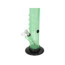 Acrylbong "Green Stripes" transparent, Höhe 32cm