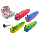 Stretch Raupe; 16 cm; 4-fach sort.; 12er Display