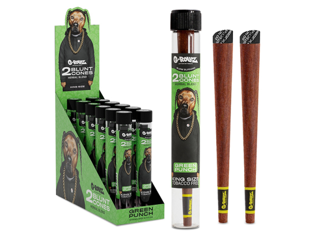 G-ROLLZ "The Dog" mit Terpenen Cones "Green Punch"; 24 Cones; 12er Display