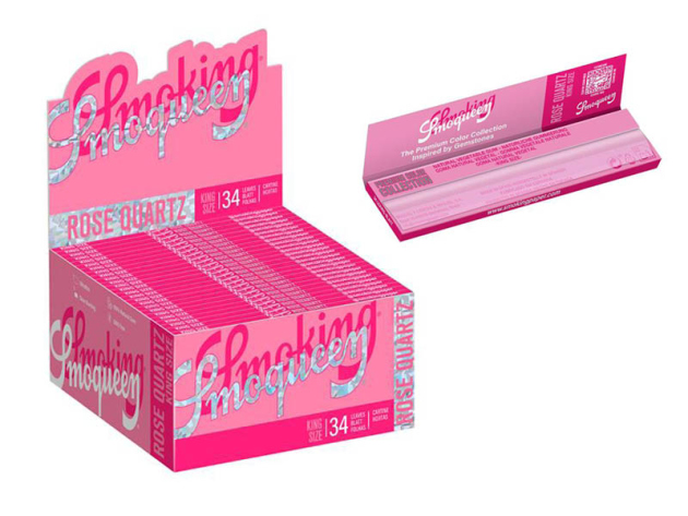 Smoking King Size Supreme Smoqueen ROSE QUARTZ pink, 50 Hefte je 33 Blatt