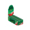 Smoking King Size Cut Corners Single DW Regular grün, 25 Hefte je 120 Blatt