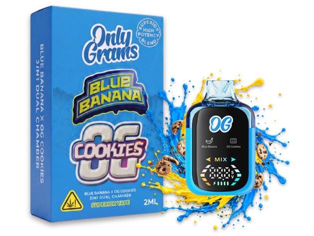 Only Grams - Dual Chamber - Blue Banana + OG Cookies I 2ml -  Superior Vape 96%