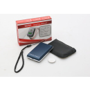 Digitalwaage blau mit Deckel; 500g/0.01g; ca. 7,7 cm