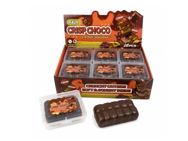 Wax Cracking Squishy Chocolate, 8 cm, 12er Display
