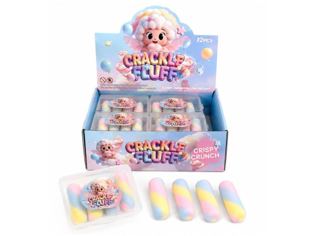 Crunchy Squishy Crackle Fluff Sticks, 12er Display