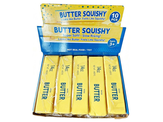 Squishy Butter XXL "Yellow"; 23,5x6x6cm; 10er Display