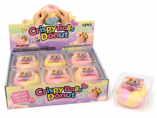 Wax Cracking Squishy "Swirl Donut", 12er Display