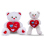 Plüsch Bär "Ich liebe Dich", Rot, 82/120cm