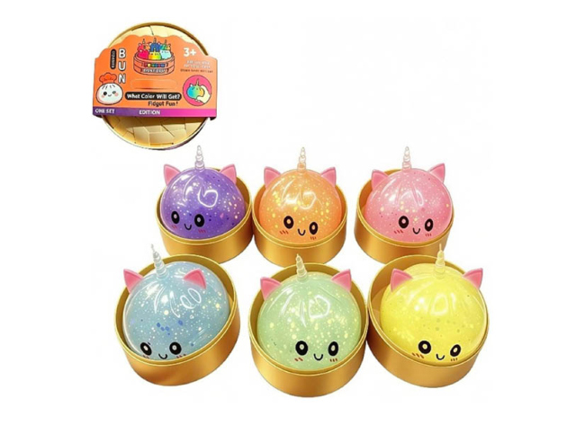 Dumpling Quetschspielzeug Perlen "Einhorn" 8,5 cm; 24er Display