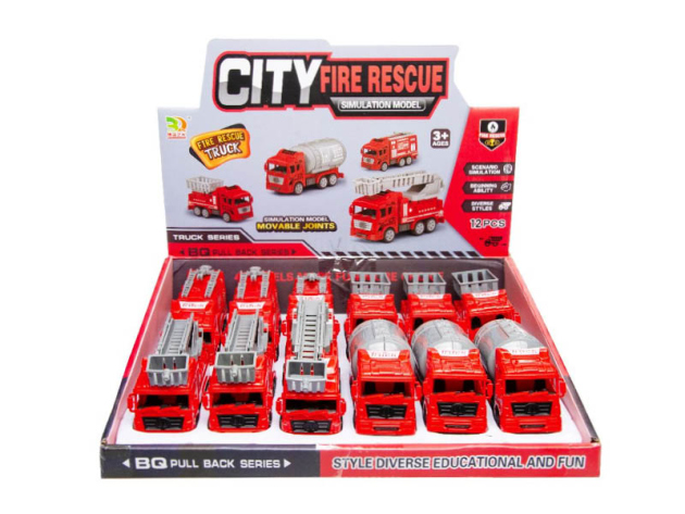 Fire Truck DB, 12,5x4,5x6cm, 12er Display