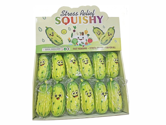 Squishy "Pickle"; 14cm; 12er Display