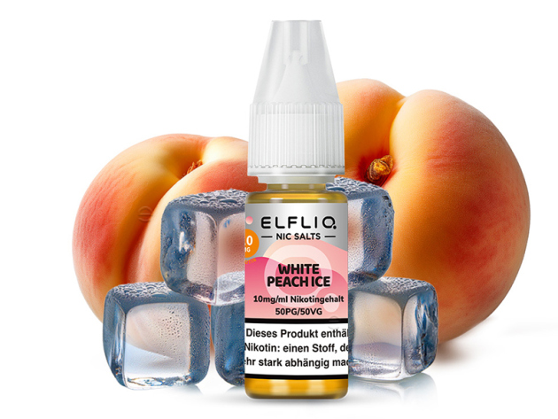 ELFBAR Elfliq - White Peach Ice  - Liquid - 10 mg/ml - 10 ml