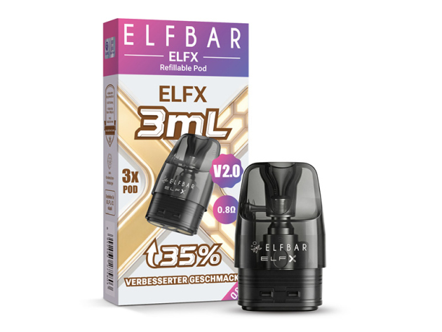 ELFBAR ELFX  V2.0 - 3 ml, Refillables Pod - 0,8 Ohm