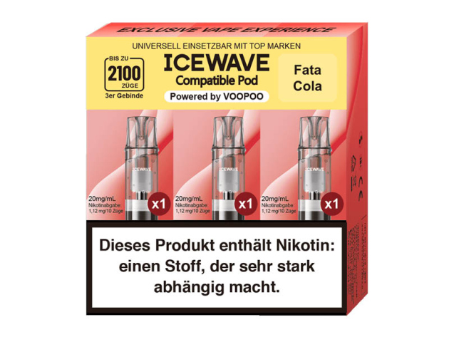 ICEWAVE 3 in 1 Pod - Fata Cola (Orange, Cola) - 20mg - 3er Set