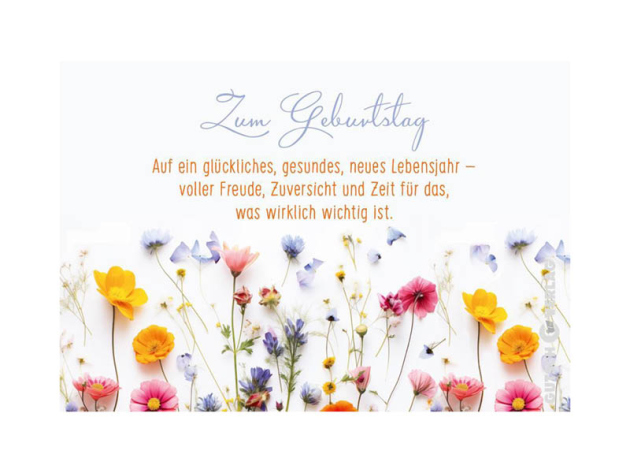 KULTURA Grußkarten "Geburtstag", 4er Pack