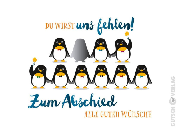 KULTURA Grußkarten "Abschied", 4er Pack