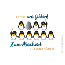 KULTURA Gru&szlig;karten "Abschied", 4er Pack