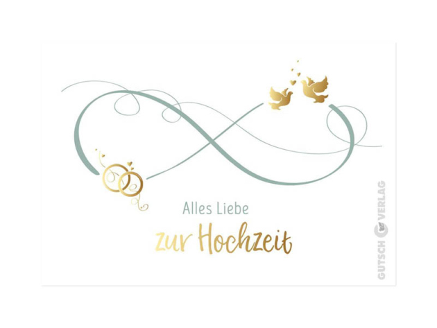 KULTURA Grußkarten "Hochzeit", 4er Pack