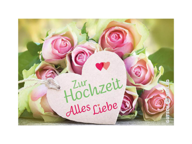 KULTURA Grußkarten "Hochzeit", 4er Pack